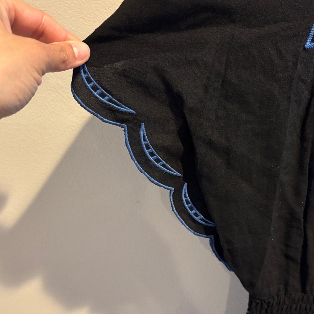 BOC Black Top with Colorful Embroidery - Picture 2 of 6